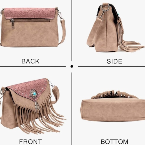 Western style fringe and turquoise crossbody bag brand new and so cute - Picture 2 of 4